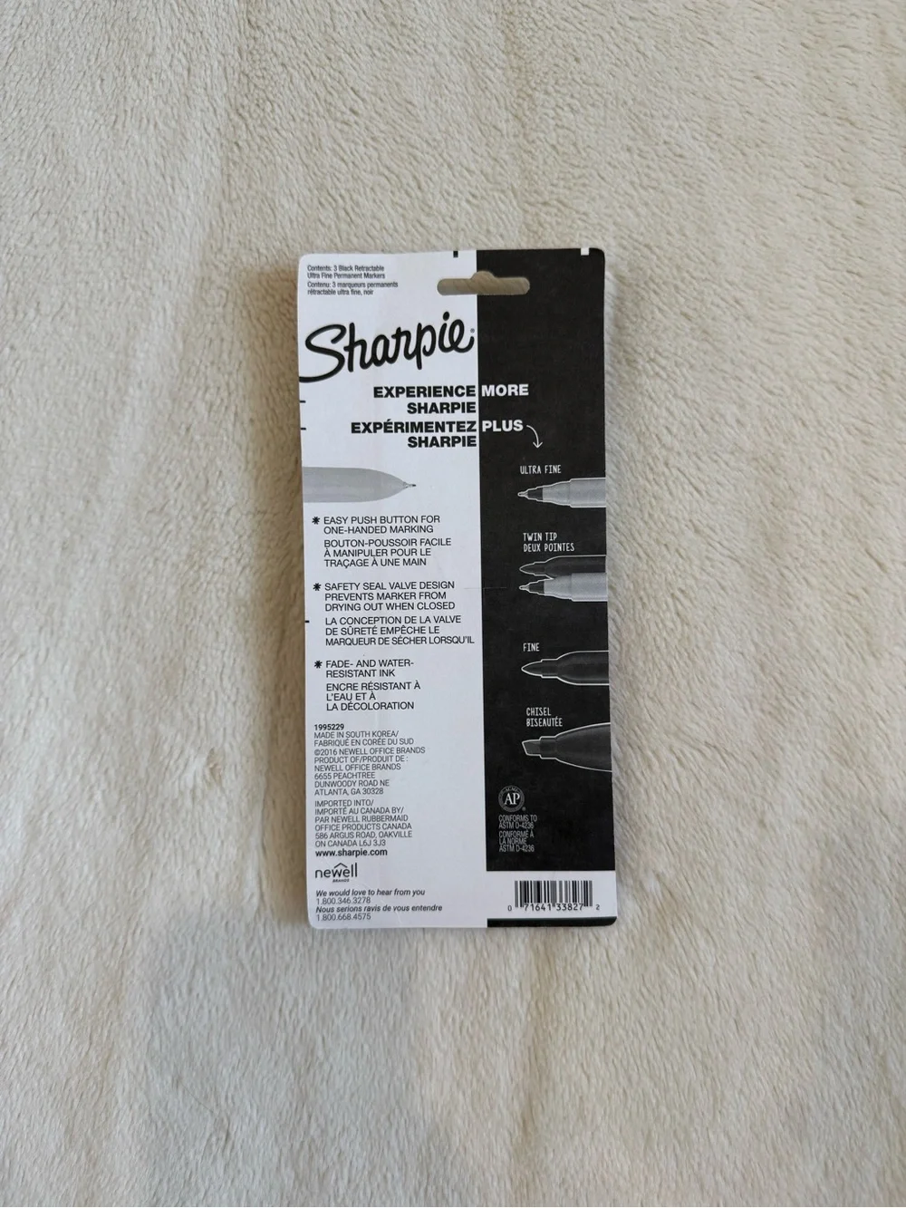 Ultra Fine Permanent Marker 3-Pack - Black